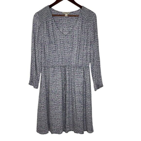 Lucky Brand Multicolored Paisley Print Tie Waist Long Sleeve Dress Size L Women - Picture 1 of 10